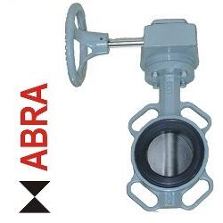Затвор поворотный межфланцевый маслобензостойкий ABRA-BUV-VF863D600G Ду600 Ру16 с редуктором