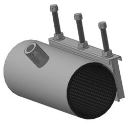 Хомут врезной ОД=151-161 L=300 нар. резьба ДУ20